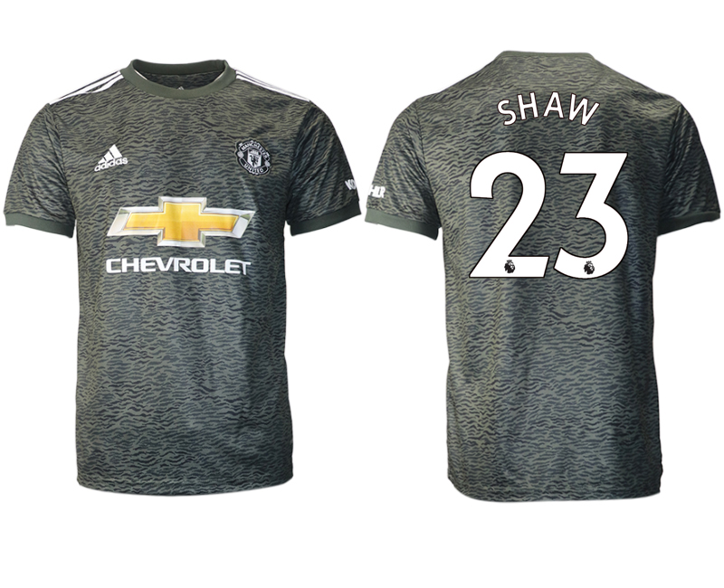 Men 2020-2021 club Manchester United away aaa version #23 black Soccer Jerseys